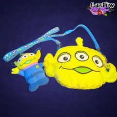 ディズニー　リトルグリーンメングッズセット パスケースマスコット