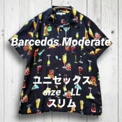 カクテル柄 アロハシャツ LL 半袖 総柄シャツ メンズ レディース 古着風のサムネイル