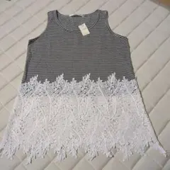 新品 タグ付 ボーダー タンクトップ カットソー