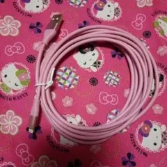 iPhoneピンク USB充電ケーブル ライトニング　３ｍ