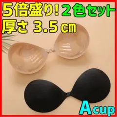 ５倍盛り 3D立体 ヌーブラ シリコンブラ A ２枚セット 育乳水着 nubra