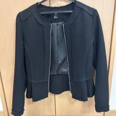 H&M ノーカラーブラックジャケット EUR 36