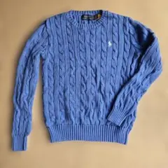 Polo Ralph Laurenケーブルニッ卜コットンクルーネックセーターXS