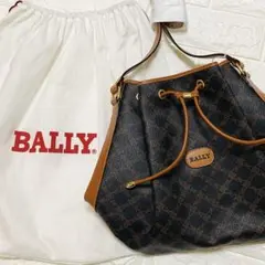 【美品】BALLY バリー ショルダーバッグ 巾着バッグ ロゴ 総柄 希少のサムネイル
