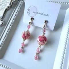 【和風シリーズ◇2色の桜イヤリング】ピアス変更可能