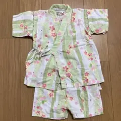 使用回数少なめ　90 甚平　女の子　桜柄