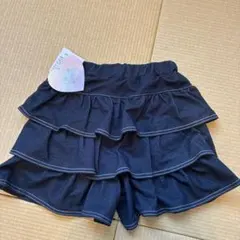 【新品タグ付き】ネイビー フリル キュロットパンツ 130cm