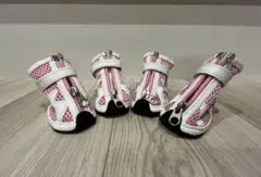 メッシュドッグシューズ サイズ4 ホワイト・ピンク