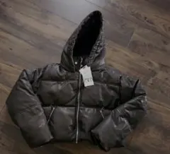 (jjj さん専用) ZARA クロップドダウンジャケット ダークブラウン S