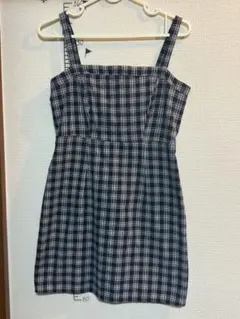 キャミワンピース　チェック柄