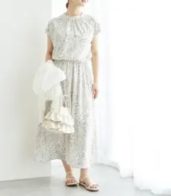 新品 ロペピクニック アソート花柄ワンピース　L キナリ アイボリー 今期完売品