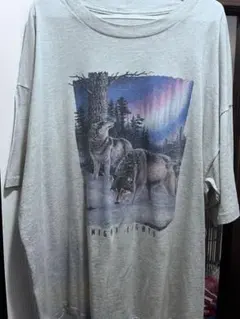 NIGHT LIGHTS オオカミ ウルフ　アニマル Tシャツ