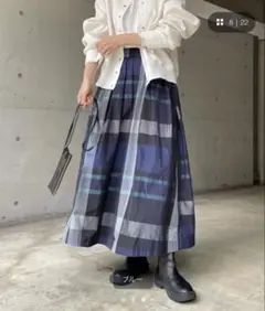 DouDou ビッグチェックスカート