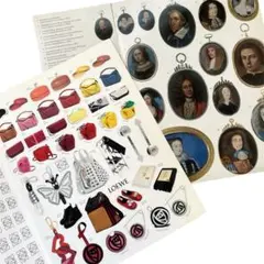 ロエベloewe雑誌付録シール肖像画カッティングブランドロゴステッカーまとめ売り