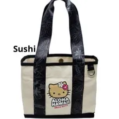 【完売品★ハワイ限定】日焼けキティー　ミニトートバッグ　ブラック