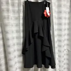 しまむら KMCフリルアシメスカート ブラック 3L 新品