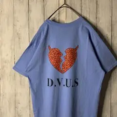 デビルユース Tシャツ ライトブルー ビッグロゴ 両面プリント M ユニセックス