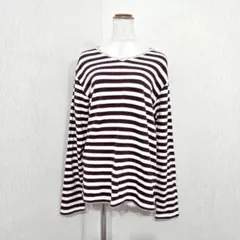 BEAMS HEART 長袖ボーダーカットソー レッド×ホワイト 綿100% Lのサムネイル