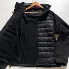 ラルフローレン ハイブリッドダウン フーディ 黒 M相当 刺繍ロゴ 現行タグ