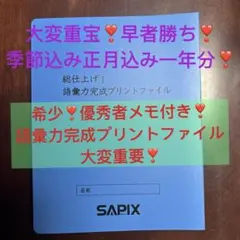 2025年最新】サピックス語彙力完成プリントの人気アイテム