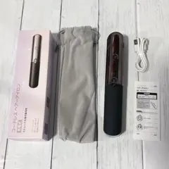 ヘアアイロン コードレス ストレート 2WAY カール/ストレ ート 充電式 黒