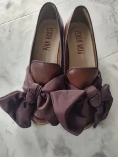 新品未使用　【希少】　PINK HOUSE ブラウンリボンヒール