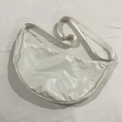 ユニクロC UNIQLO:C レザータッチラウンドショルダーバッグ ホワイト