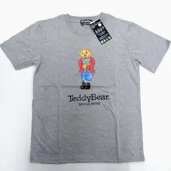 新品タグ付き　グレー　デニムくま　テディベア　Tシャツ　Mサイズ