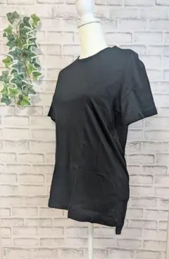 【Calvin Klein】レディース　カットソー　半袖　Tシャツ　黒　Lのサムネイル