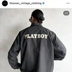 PLAYBOY プレイボーイ ブラック 黒 コーチジャケット thisman大野のサムネイル