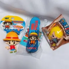 ワンピース マスコット キーホルダー 3点 ルフィ サンジ