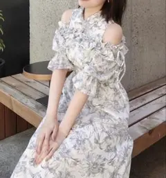 Dazzlin 2WAYショルダーフラワーラッフルワンピースのサムネイル