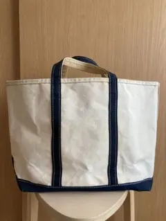 80s LLBEAN トートバッグ ビーントート L ネイビー ギザタグ ラージ