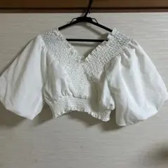 シャーリングクロスブラウス Heather