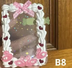 ハート　トレカケース　スワン　バレエコア　チェックりぼん　クリア　レッド　ハート