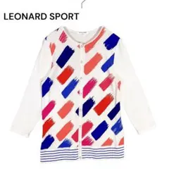 LEONARD SPORT 総柄カーディガン 40 日本製 レオナール　ホワイトのサムネイル