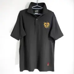 BEAMS T/ビームスティー BrokenHeart ポロシャツ　黒　L