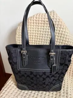 COACH コーチ シグネチャー トートバッグ ブラック F10659のサムネイル
