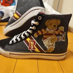 タイムセールPOLOラルフローレンラグビーベア ハイカットスニーカー 新品未使用