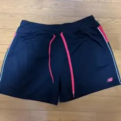 New Balance ショートパンツ ブラック×ピンク LL　大きめサイズ