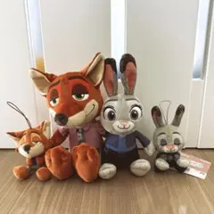 ズートピア ニック ジュディ ぬいぐるみ 4体セット