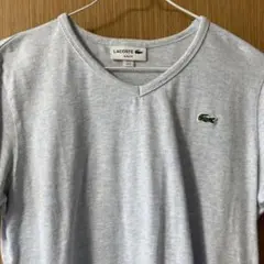 LACOSTE スリムフィット Tシャツ ライトグレー身幅約44着丈約55❗️