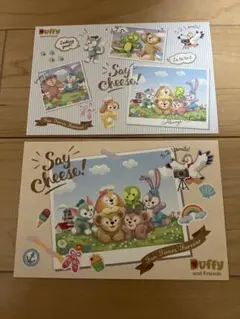 ダッフィーフレンズ　ポストカード2枚