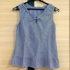 【MELROSE claire】ストライプ ブラウス タンクトップ