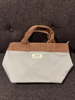 キャンバス トートバッグ グリーン×ブラウン