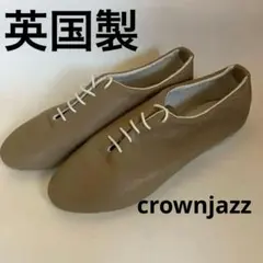 未使用品 CROWN クラウン ジャズダンスシューズ レザー 5 ベージュ 
