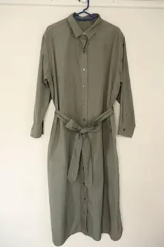 カーキ ロングワンピース