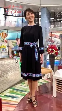 新品 近年❤️40❤️レオナール ワンピース❤️高級洗えるポリエステル ピンク 新品 近年❤️40❤️レオナール ワンピース❤️高級洗える