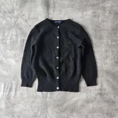 ラルフローレン ポニー刺繍 ウール ニット カーディガン グレー