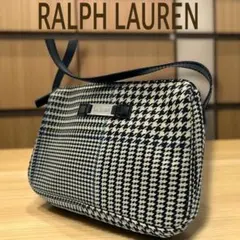 【極美品】ラルフローレン ショルダーバッグ 千鳥格子 サコッシュ モノトーン